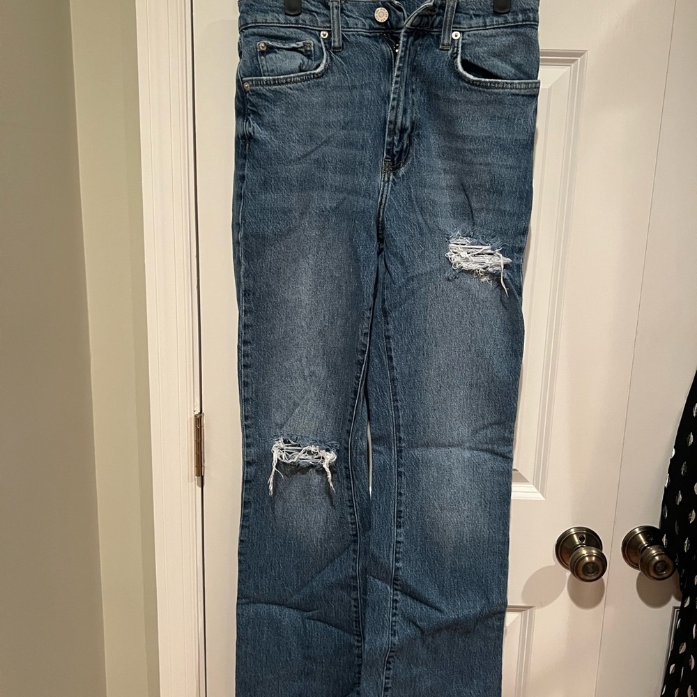 BDG Classic Blue Ripped Straight Leg Jeans